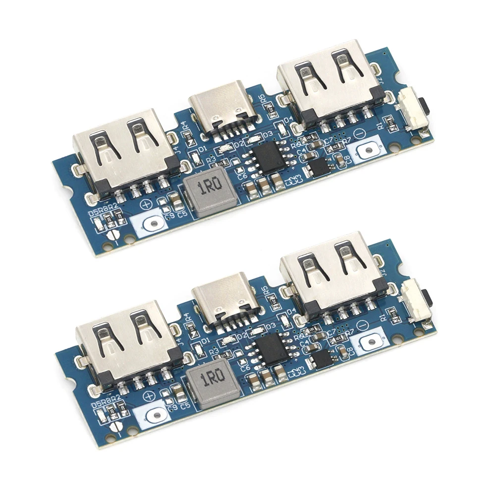 2PC 5V Micro/Type-C USB 2.4A Lithium Battery Boost Charger Board Mobile Power Bank Accessory for Phone DIY 18650 Charging Module
2PC 5V Micro/Type-C USB 2.4A Lithium Battery Boost Charger Board Mobile Power Bank Accessory for Phone DIY 18650 Charging Module