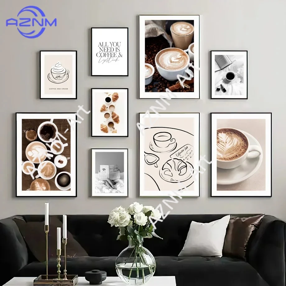Minimalist Coffee Canvas Wall Art Modern Black White & Beige Coffee Cup Prints for Kitchen & Coffee Bar Decor
Minimalist Coffee Canvas Wall Art Modern Black White & Beige Coffee Cup Prints for Kitchen & Coffee Bar Decor