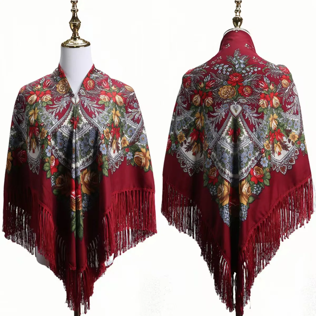 Floral Printed Square Scarf Women Wedding Party Scarves Europe Fringed Shawl All-match Medium Thickness Travel Wraps 130X130CM
Floral Printed Square Scarf Women Wedding Party Scarves Europe Fringed Shawl All-match Medium Thickness Travel Wraps 130X130CM
