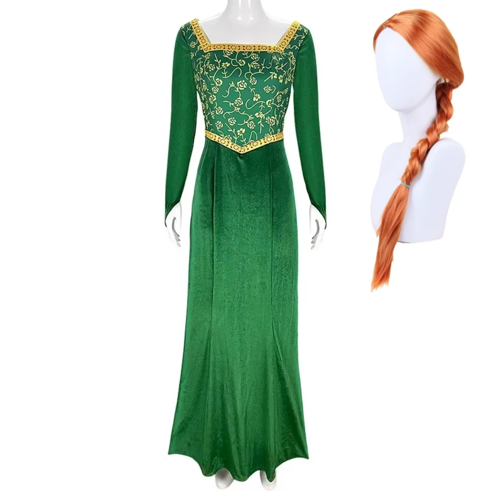 Movie Princess Cosplay Costume Green Dress Wig Full Set for Women Adult Outfits Halloween Carnival Party Clothes Role Play
Movie Princess Cosplay Costume Green Dress Wig Full Set for Women Adult Outfits Halloween Carnival Party Clothes Role Play