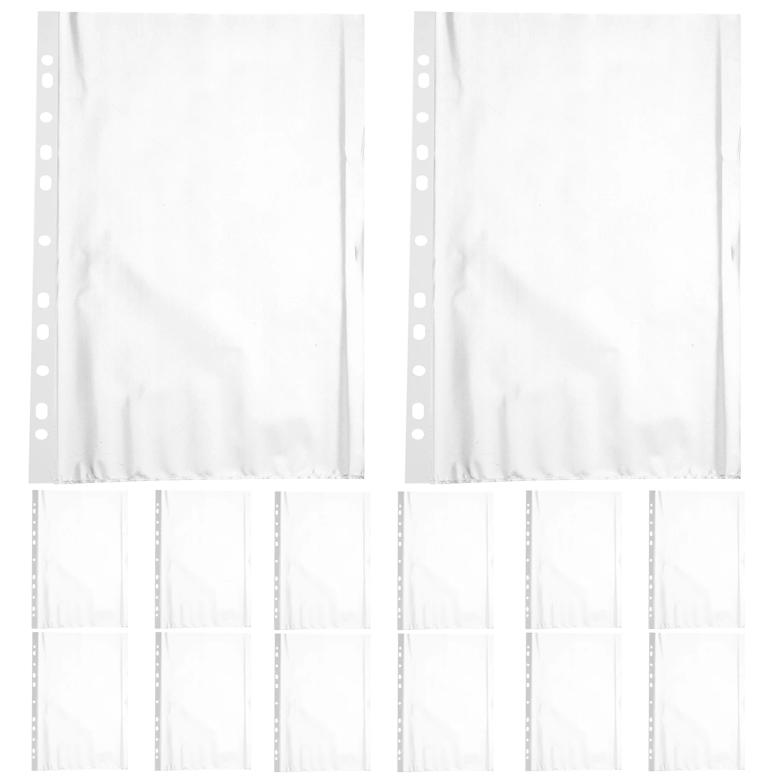 200pcs Loose Leaf Document Bags Pockets Clear A4 Clear Strong File Folders Punch Pockets Practical Storage 
200pcs Loose Leaf Document Bags Pockets Clear A4 Clear Strong File Folders Punch Pockets Practical Storage