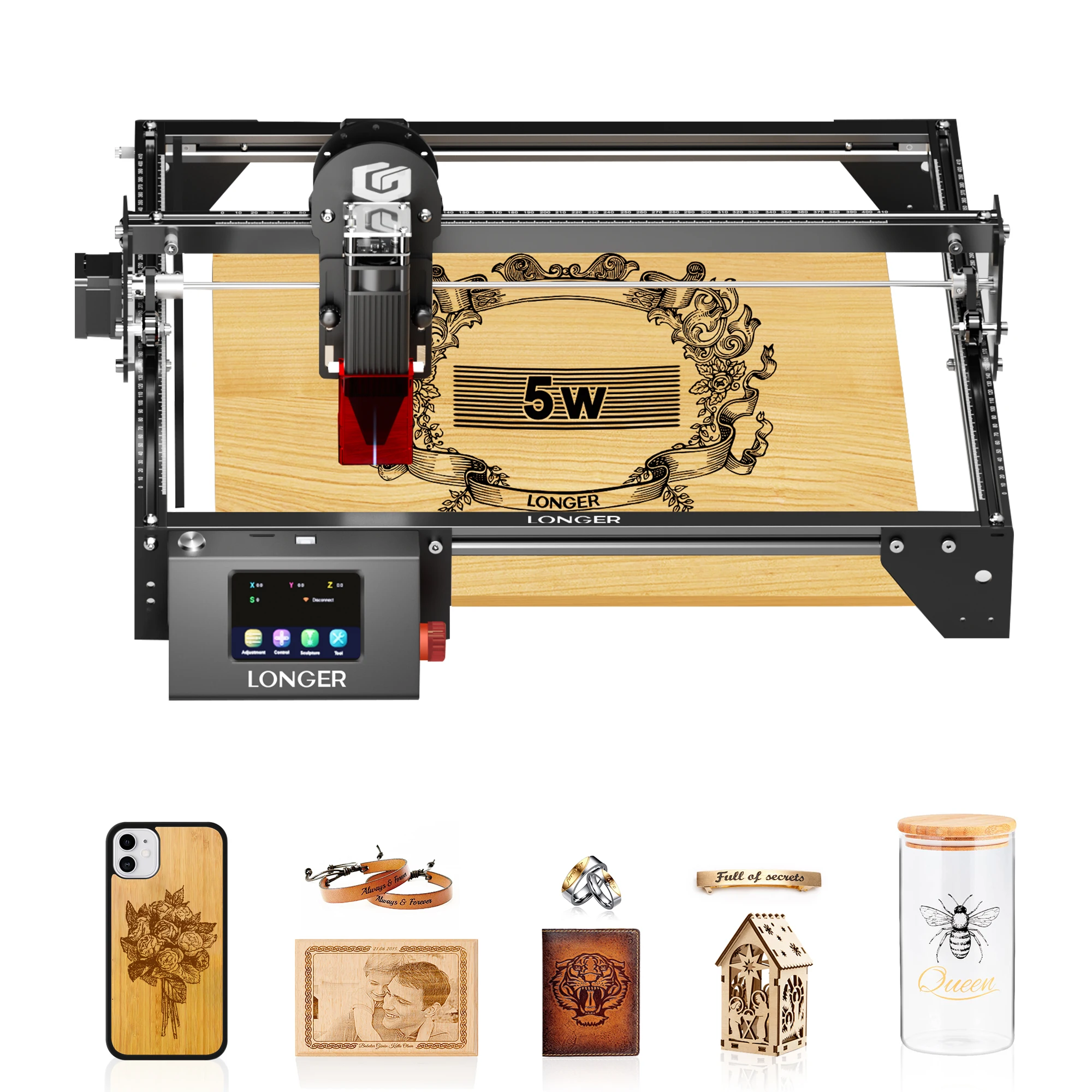 LONGER RAY5 10W 20W 5W Laser Engraver Cutting Engraving Machine 400x400mm Quick Focus Wifi Control Cutting Wood Metal DIY Tool
LONGER RAY5 10W 20W 5W Laser Engraver Cutting Engraving Machine 400x400mm Quick Focus Wifi Control Cutting Wood Metal DIY Tool