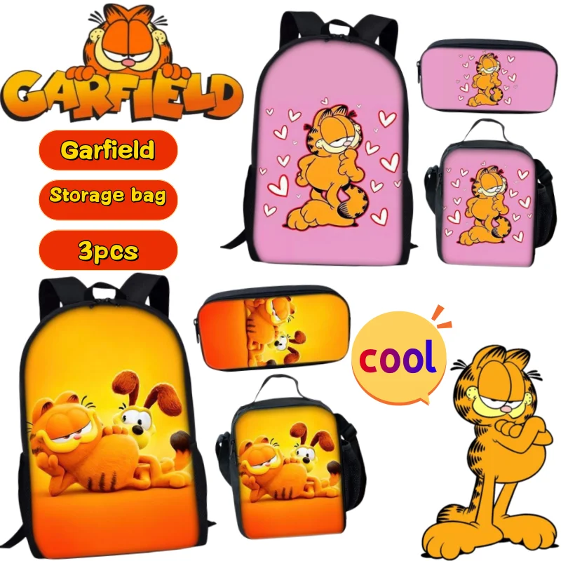 Garfield Odie Backpack Creative High-value Anime Cartoon Printed Large Capacity Portable Pencil Case Three-piece Storage Bag
Garfield Odie Backpack Creative High-value Anime Cartoon Printed Large Capacity Portable Pencil Case Three-piece Storage Bag