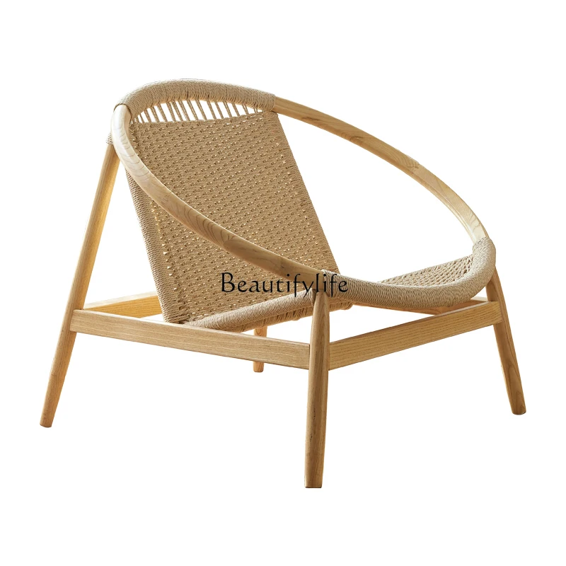 Household Solid Wood Sofa Chair Simple Modern Single Hemp Rope Woven Leisure Chair
Household Solid Wood Sofa Chair Simple Modern Single Hemp Rope Woven Leisure Chair