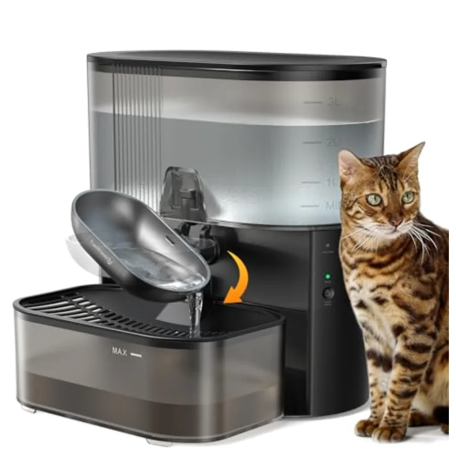 Wireless Cat Water Fountain No Filters, Wastewater Separation, Stainless Steel Bowl, 3.5L Pet Water Fountain for Cats and Dogs
Wireless Cat Water Fountain No Filters, Wastewater Separation, Stainless Steel Bowl, 3.5L Pet Water Fountain for Cats and Dogs