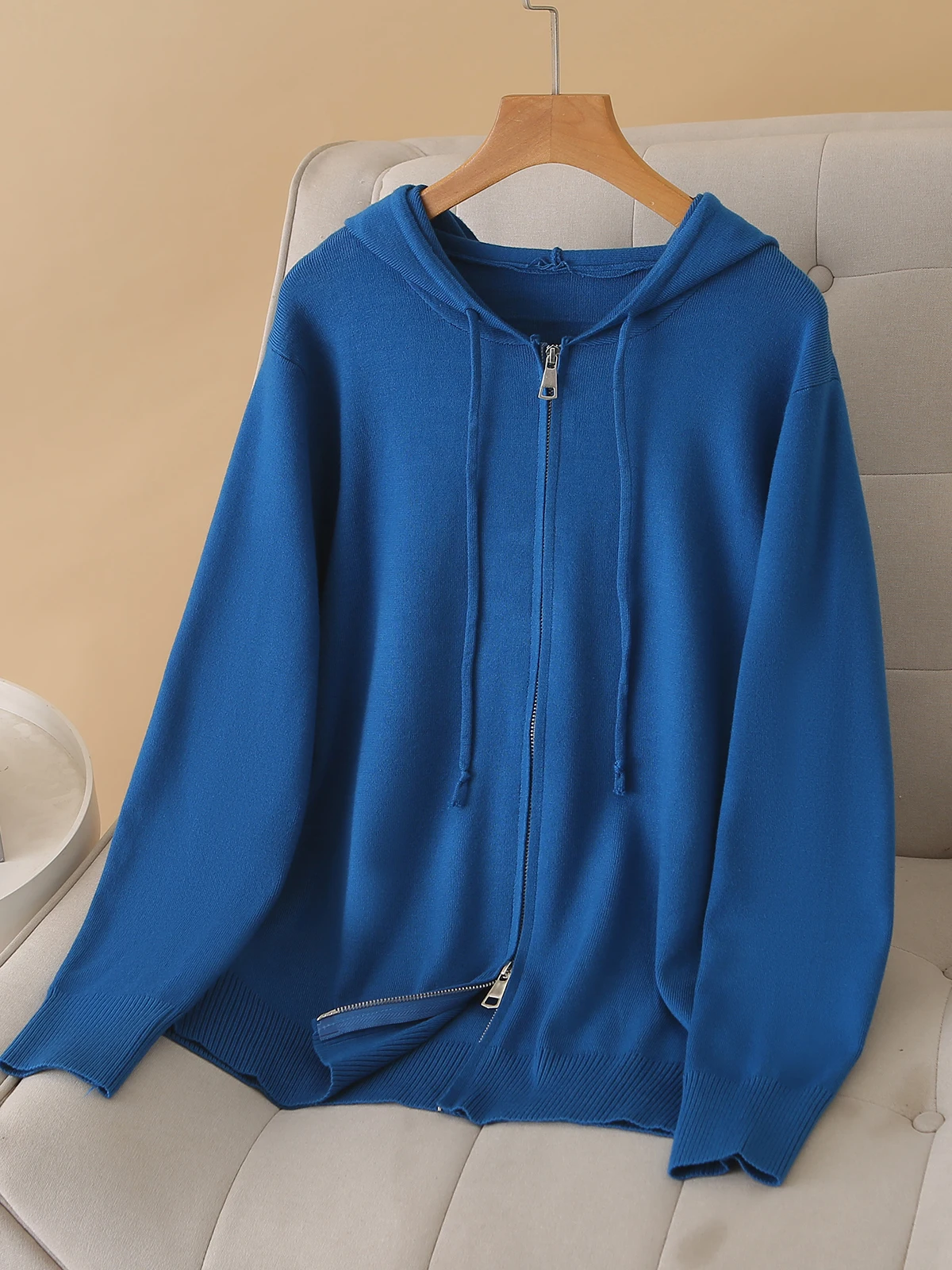 plus Size Women's Zipper Hooded Knitted Open Cardigan Casual Style Soft Polyester Fiber Long Sleeve Warmth Outerwear Blue Swe...
plus Size Women's Zipper Hooded Knitted Open Cardigan Casual Style Soft Polyester Fiber Long Sleeve Warmth Outerwear Blue Swe...