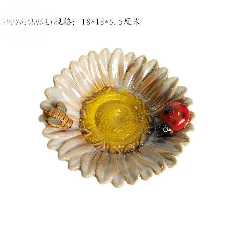 Sunflower Ceramic Tray Pastoral Creative Hotel Entrance Key Storage Sunflower Beetle Ceramic Ashtray Ornament
Sunflower Ceramic Tray Pastoral Creative Hotel Entrance Key Storage Sunflower Beetle Ceramic Ashtray Ornament