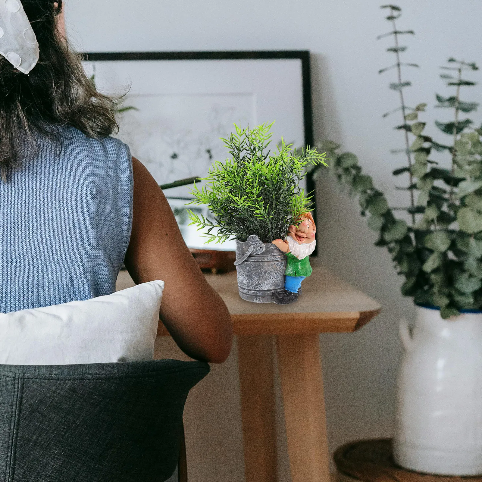 Gnome Elf Resin Flower Pot Unique Miniature Succulent Planter Decorative Garden Statue Indoor Outdoor Home Decor
Gnome Elf Resin Flower Pot Unique Miniature Succulent Planter Decorative Garden Statue Indoor Outdoor Home Decor