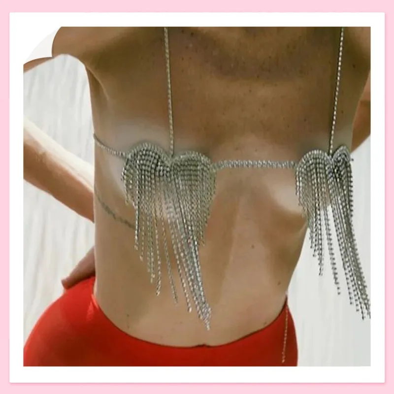 Foreign Trade Hot-selling Love Fringed Bra Body Chain Rhinestone Chest Chain Bikini Bra Chain
Foreign Trade Hot-selling Love Fringed Bra Body Chain Rhinestone Chest Chain Bikini Bra Chain