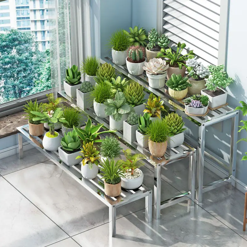 Tiered Stainless Steel Flower Shelf Wide Board for Succulent Multiple Layers Balcony Garden Plant Pot Display Strong Heavy Duty
Tiered Stainless Steel Flower Shelf Wide Board for Succulent Multiple Layers Balcony Garden Plant Pot Display Strong Heavy Duty