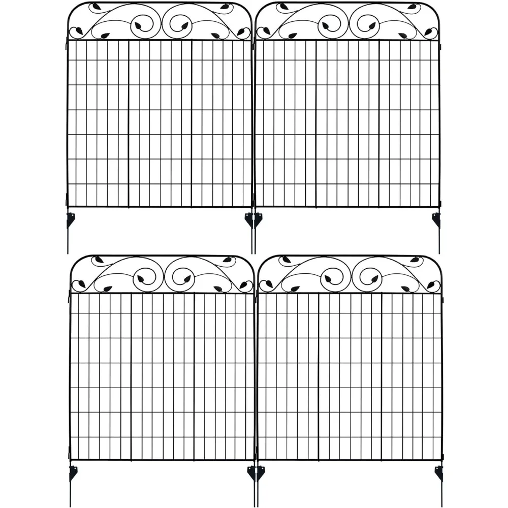 Black Metal Wire Folding Garden Fence Section Panel Pack of 4 44 Inch By 36 Inch (Linear Length 12 Feet)
Black Metal Wire Folding Garden Fence Section Panel Pack of 4 44 Inch By 36 Inch (Linear Length 12 Feet)