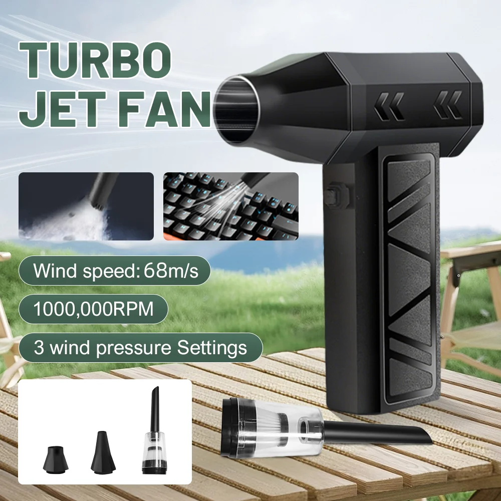 Violent Fan 1000000RPM Powerful Air Blower Vacuum Dust Cleaner Type-C Charging Strong Winds 68m/s Brushless Turbo Jet Blower Dry
Violent Fan 1000000RPM Powerful Air Blower Vacuum Dust Cleaner Type-C Charging Strong Winds 68m/s Brushless Turbo Jet Blower Dry