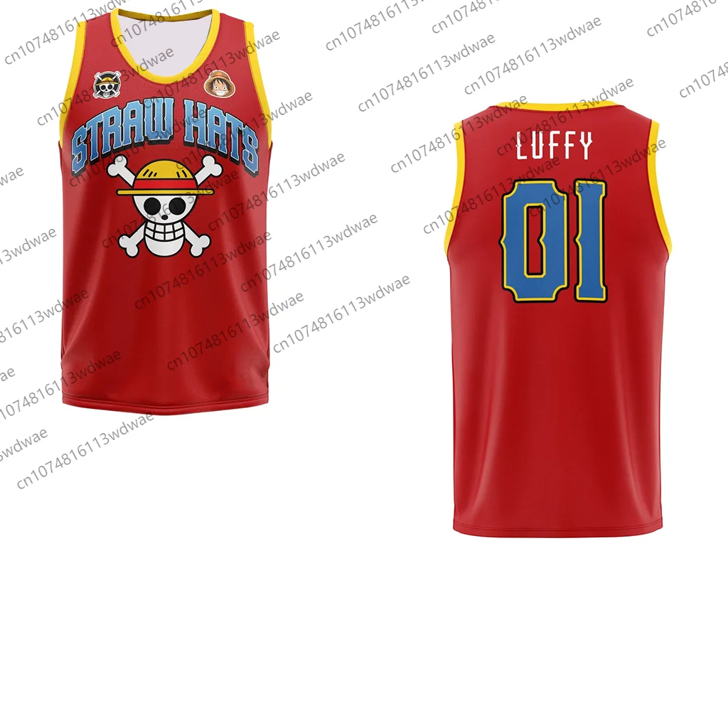 One Piece Luffy Basketball Jersey Anime Tank Top Men 01 Red Sleeveless T Shirt Summer Sportswear Cosplay Couple Streetwear
One Piece Luffy Basketball Jersey Anime Tank Top Men 01 Red Sleeveless T Shirt Summer Sportswear Cosplay Couple Streetwear