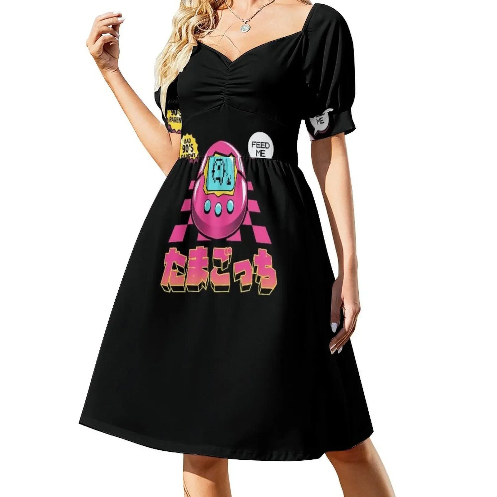 Retro Tamagotchi Short-Sleeved Dress elegant women's sets dress dresses Woman clothing
Retro Tamagotchi Short-Sleeved Dress elegant women's sets dress dresses Woman clothing