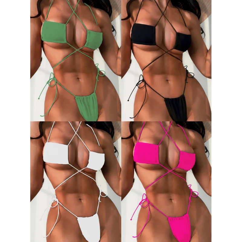 Luan Guo New Small Bag Face Sexy Bikini Solid Color No Chest Pad Swimsuit Swimwear
Luan Guo New Small Bag Face Sexy Bikini Solid Color No Chest Pad Swimsuit Swimwear