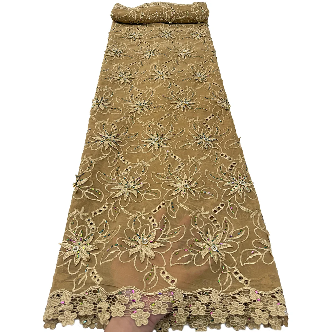 African Rhineston Embroidery Lace Fabric,Cotton Fabrics By The Meter,Latest,Water Soluble,Wedding Dress,Tulle,High Quality,5Yard
African Rhineston Embroidery Lace Fabric,Cotton Fabrics By The Meter,Latest,Water Soluble,Wedding Dress,Tulle,High Quality,5Yard