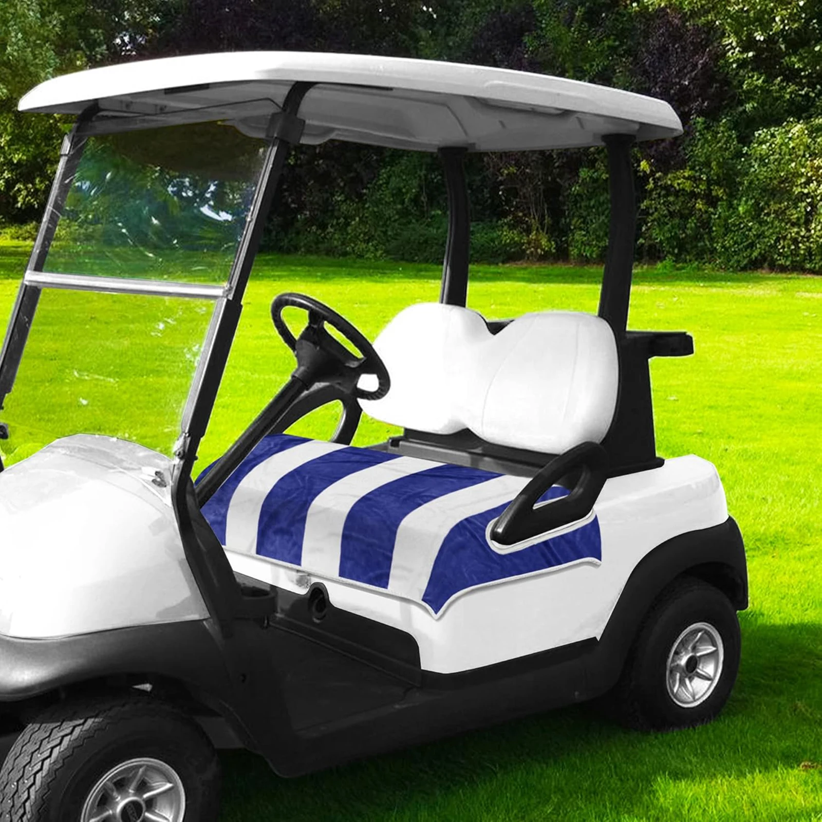1pc Blue White Golf Cart Seat Cover 51" X 31" Microfiber Fit for EZGO, Yamaha, Club Car, Icon, Extra 2 Seater Golf Carts
1pc Blue White Golf Cart Seat Cover 51" X 31" Microfiber Fit for EZGO, Yamaha, Club Car, Icon, Extra 2 Seater Golf Carts