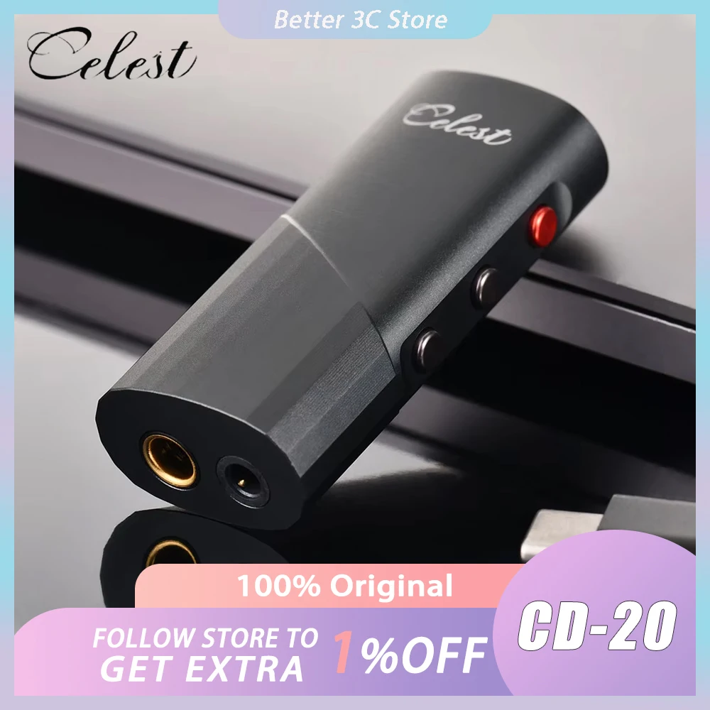 Celest CD-20 Portable DAC Headphone Amplifier Chip Output ES9039Q2M 3.5mm + 4.4mm Supports Custom Game Type-c OTG Cable Gift
Celest CD-20 Portable DAC Headphone Amplifier Chip Output ES9039Q2M 3.5mm + 4.4mm Supports Custom Game Type-c OTG Cable Gift