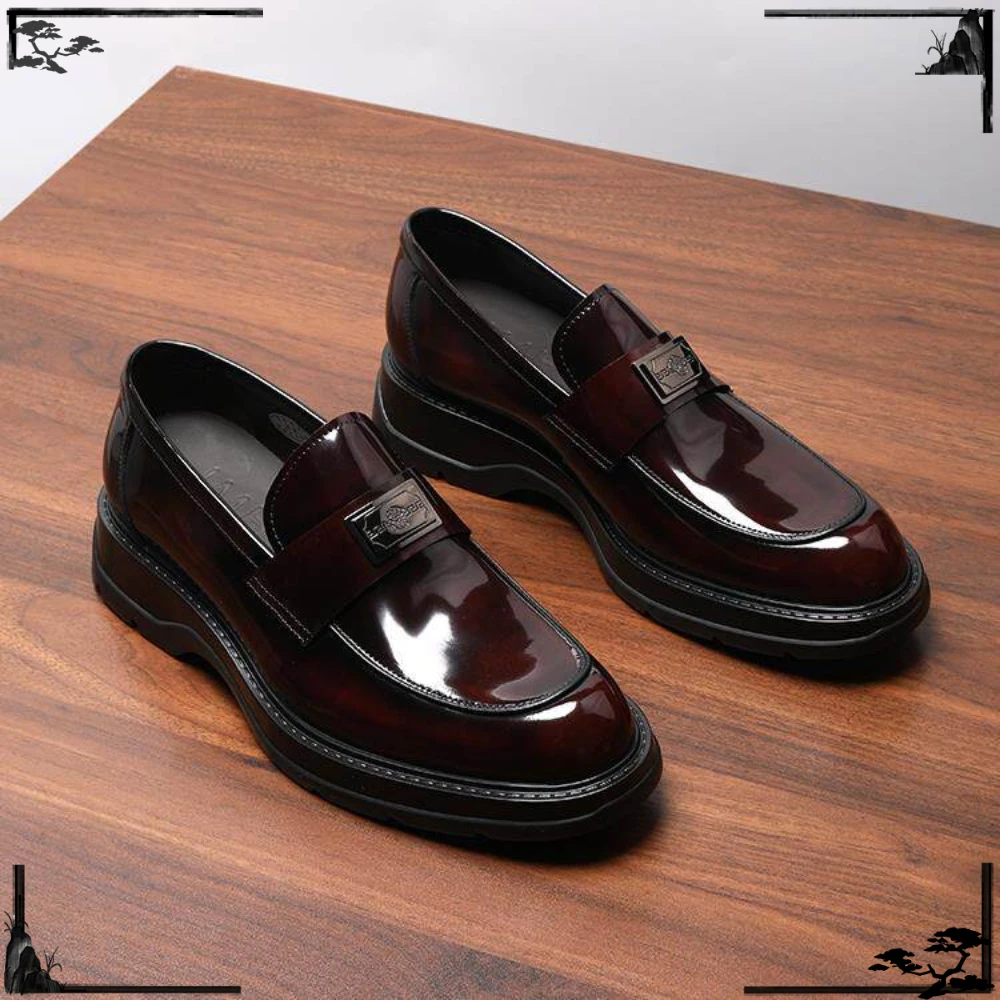 Summer Mens Genuine Full Grain Leather Loafers Bright Surface British Style Thick Sole Business Casual Dress Shoes
Summer Mens Genuine Full Grain Leather Loafers Bright Surface British Style Thick Sole Business Casual Dress Shoes