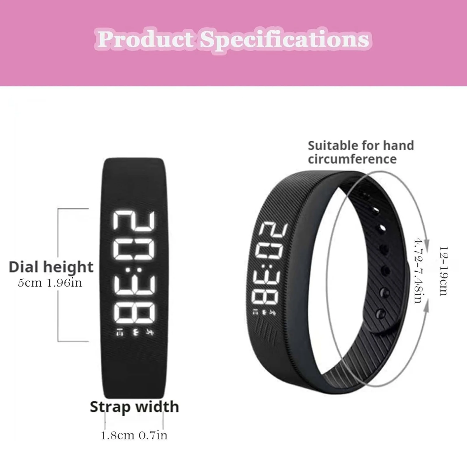 Вибрационный браслет-будильник: водонепроницаемые бесшумные часы с вибрацией, шагомером и счетчиком шагов для глубокосонящих и студентов
Вибрационный браслет-будильник: водонепроницаемые бесшумные часы с вибрацией, шагомером и счетчиком шагов для глубокосонящих и студентов