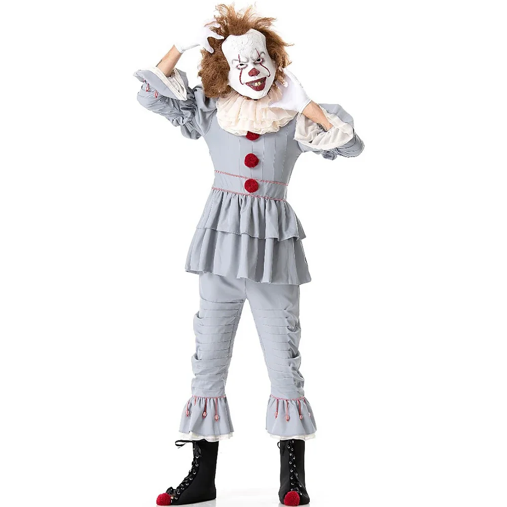 Halloween Anime Clown Resurrection Costume Carnival Party Clown Performance Outfits Adults Terror Clown Cosplay Fancy Dress
Halloween Anime Clown Resurrection Costume Carnival Party Clown Performance Outfits Adults Terror Clown Cosplay Fancy Dress