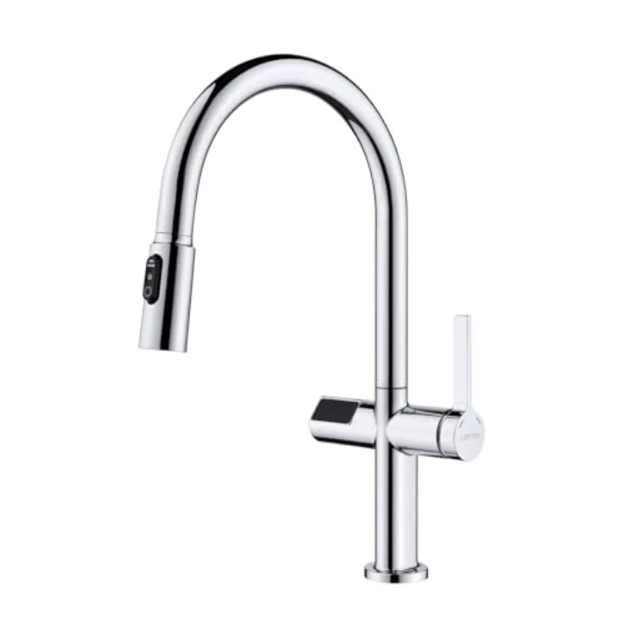 Touchless Pull-Out Kitchen Faucet, Hands Free Motion Sensor Activated, Battery-Free Temperature Display, KF2206 (Chrome)
Touchless Pull-Out Kitchen Faucet, Hands Free Motion Sensor Activated, Battery-Free Temperature Display, KF2206 (Chrome)