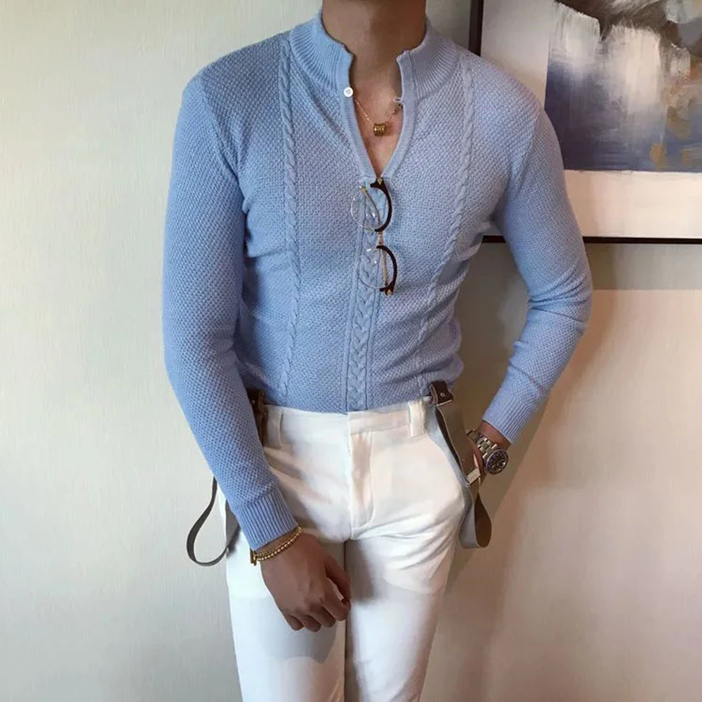 Men Twist Knitted Sweater 2024 New Autumn Winter Genderless Fashion Comfort Solid Color Slim Stand Collar Simple Sweater Unisex
Men Twist Knitted Sweater 2024 New Autumn Winter Genderless Fashion Comfort Solid Color Slim Stand Collar Simple Sweater Unisex