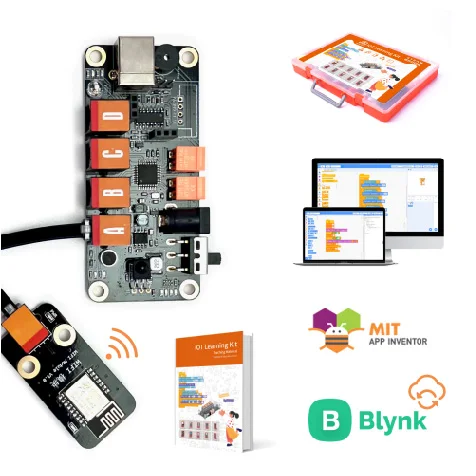 WEEEMAKE K12 IoT Learning Kit Scratch Focus Concept DIY Model 161051 WLAN/LAN Platform Server APP/WiFi Connection Robotics Kit
WEEEMAKE K12 IoT Learning Kit Scratch Focus Concept DIY Model 161051 WLAN/LAN Platform Server APP/WiFi Connection Robotics Kit
