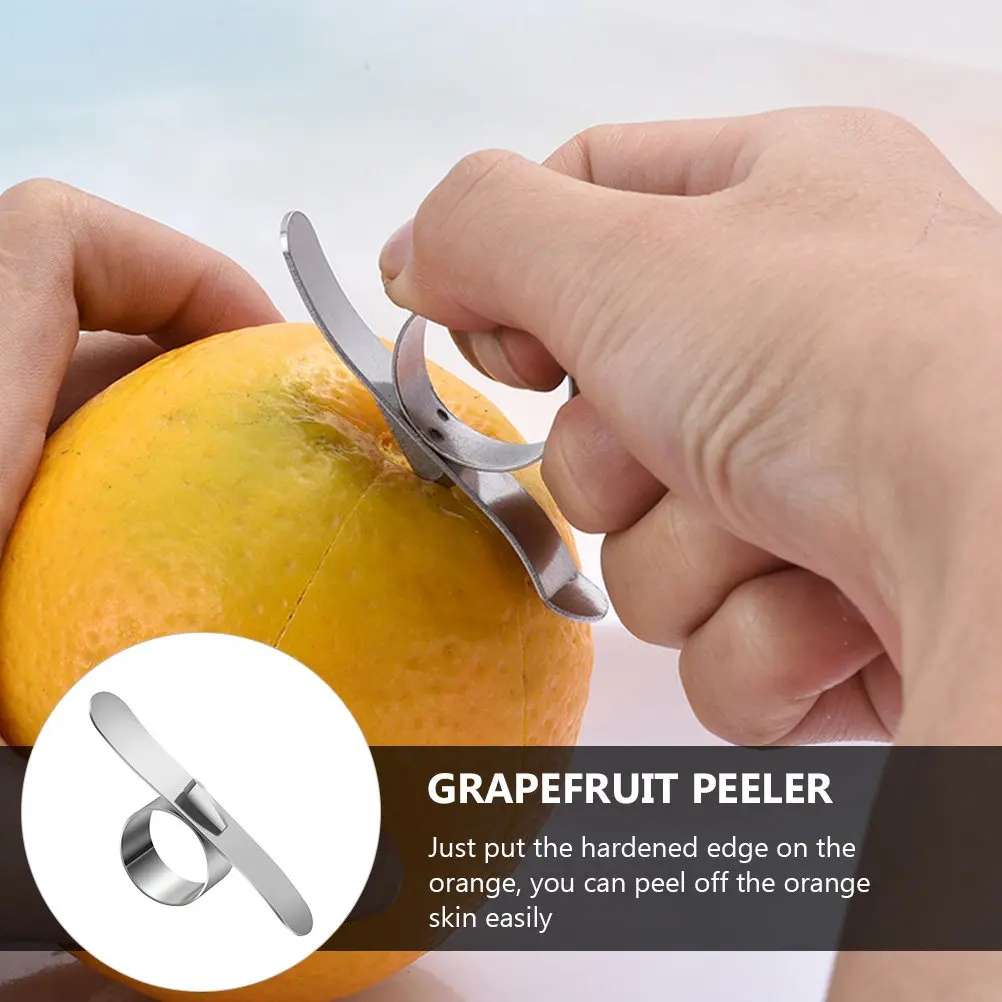 1Set Stainless Steel Citrus Peeler Ring Orange Peeler Ergonomic Finger Mount Design Dishwasher Safe Rustproof Fruit Peel Tool
1Set Stainless Steel Citrus Peeler Ring Orange Peeler Ergonomic Finger Mount Design Dishwasher Safe Rustproof Fruit Peel Tool