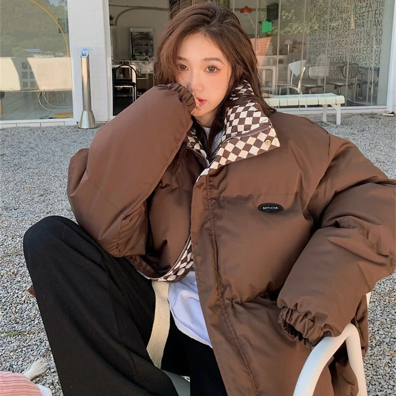 Women Brown Short Down Jacket Solid Blue Stand Collar Fashion Y2K American Thicken Feather NEW Duck Down Female Winter Outwear
Women Brown Short Down Jacket Solid Blue Stand Collar Fashion Y2K American Thicken Feather NEW Duck Down Female Winter Outwear