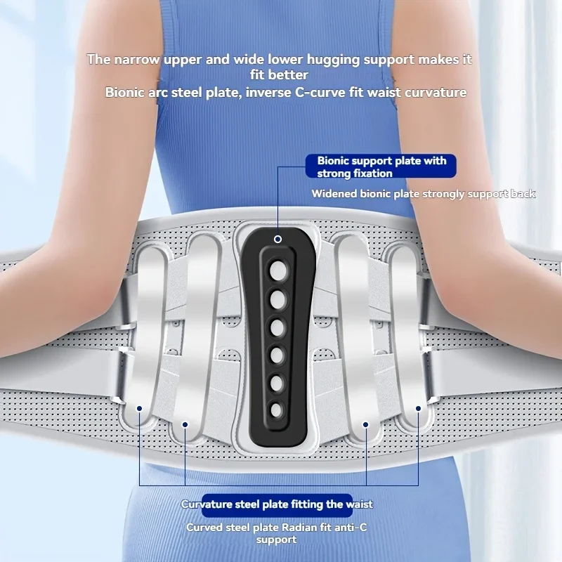 Ремень для поддержки спины — регулируемый, стальная пластина с бионической дугой для осанки, пояс для поддержки осанки | Изогнутая стальная пластина | Регулируемый ремень
Ремень для поддержки спины — регулируемый, стальная пластина с бионической дугой для осанки, пояс для поддержки осанки | Изогнутая стальная пластина | Регулируемый ремень