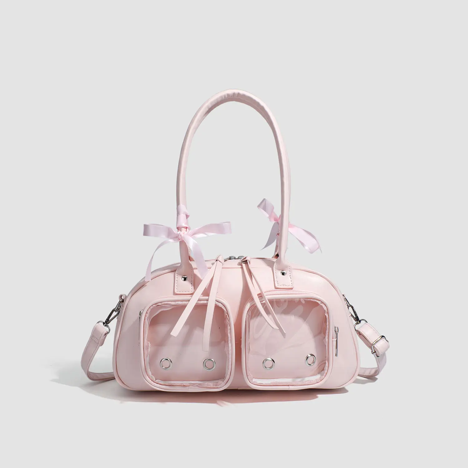JIAERDI Sweet Cute Bow Pillow Handbag Women Leather Large Capacity Underarm Bags Ladies Y2k Anime Transparent Shoulder Bag 2025
JIAERDI Sweet Cute Bow Pillow Handbag Women Leather Large Capacity Underarm Bags Ladies Y2k Anime Transparent Shoulder Bag 2025