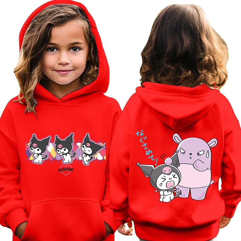 Sanrio Kuromi kids hoodie autumn and winter plus velvet sweater girls tops casual children's clothing
Sanrio Kuromi kids hoodie autumn and winter plus velvet sweater girls tops casual children's clothing