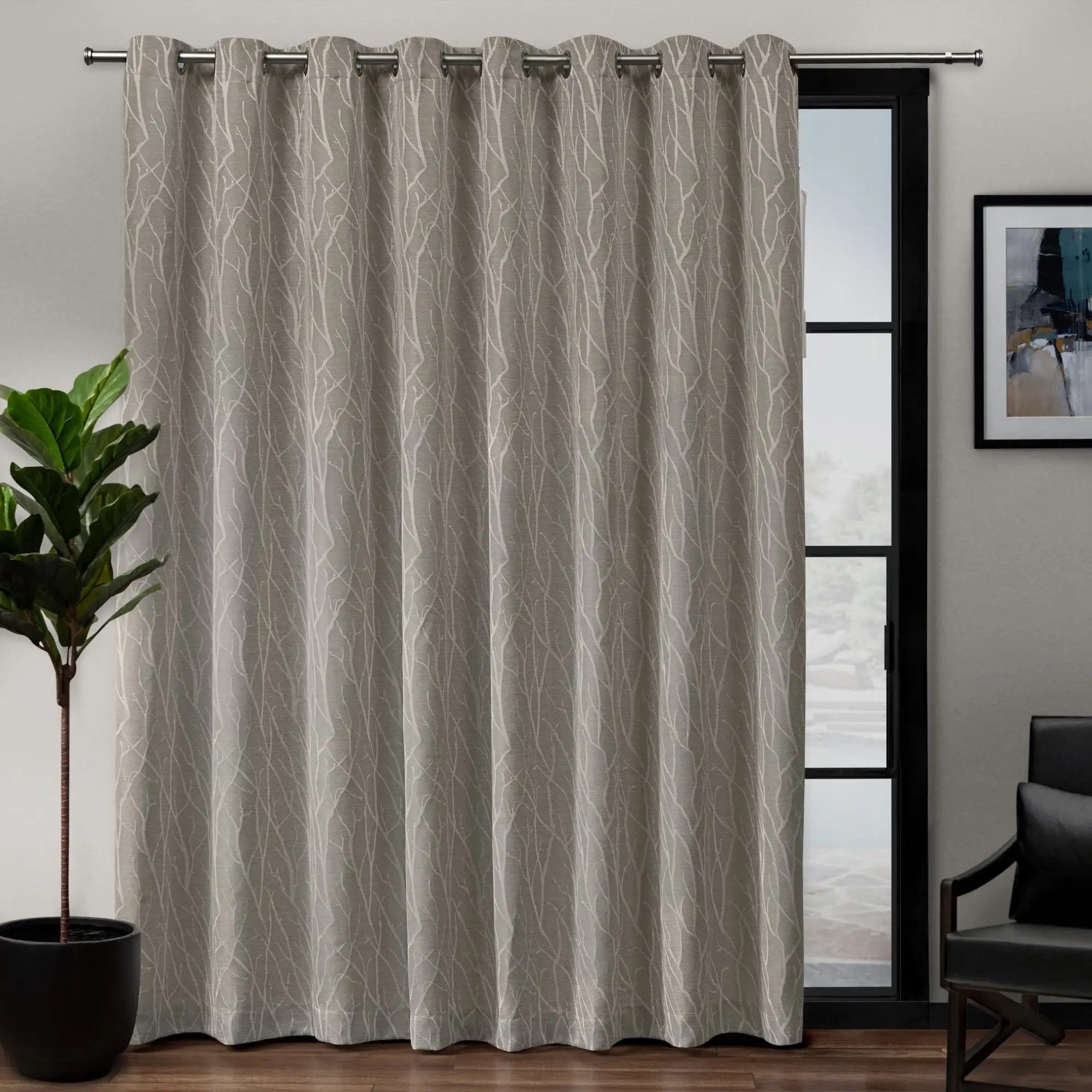 Forest Hill Patio Woven Room Darkening Blackout Grommet Top Single Curtain Panel, 108X84, Natural
Forest Hill Patio Woven Room Darkening Blackout Grommet Top Single Curtain Panel, 108X84, Natural
