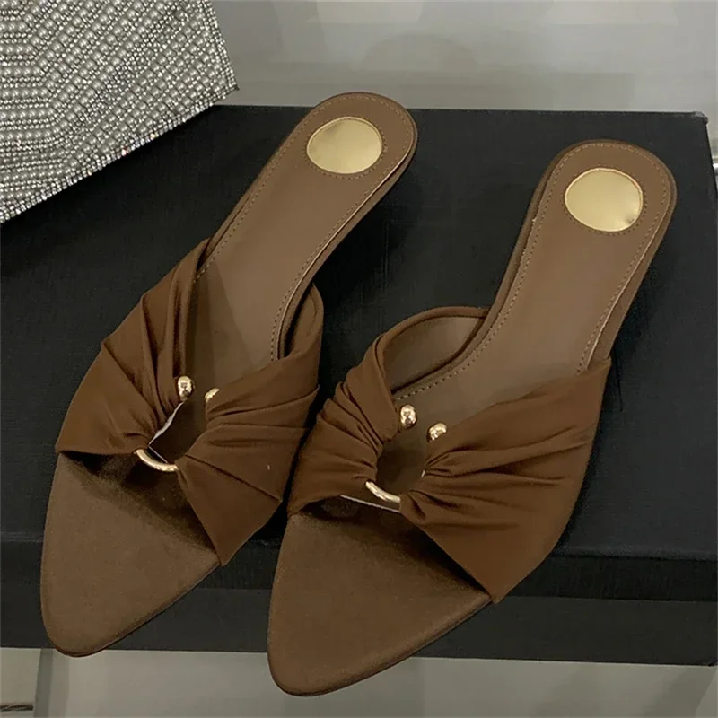 Aneikeh Sexy Thin Low Heels Slipper Women Fashion Pleated Metal Buckle Hollow Out Pointed Toe Slides Party Sandals Mules Shoes
Aneikeh Sexy Thin Low Heels Slipper Women Fashion Pleated Metal Buckle Hollow Out Pointed Toe Slides Party Sandals Mules Shoes