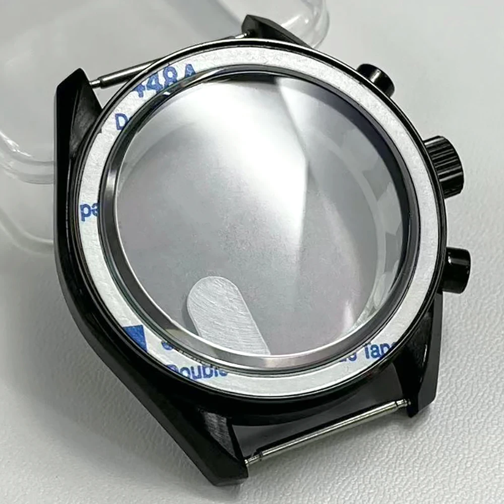 The 39.7mm high-quality stainless steel case with a crescent-shaped back cover is compatible with VK63 movement accessories
The 39.7mm high-quality stainless steel case with a crescent-shaped back cover is compatible with VK63 movement accessories