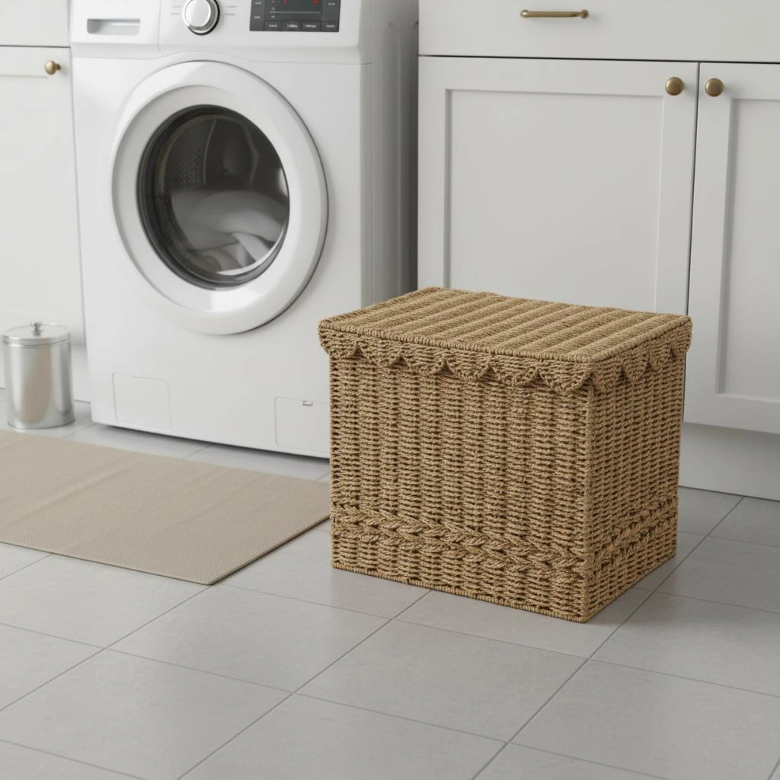 Cotton Linen Hamper Handwoven Woven Laundry Basket Woven Laundry Hamper Sturdy Textile Storage Bin Lightweight for Bedroom
Cotton Linen Hamper Handwoven Woven Laundry Basket Woven Laundry Hamper Sturdy Textile Storage Bin Lightweight for Bedroom