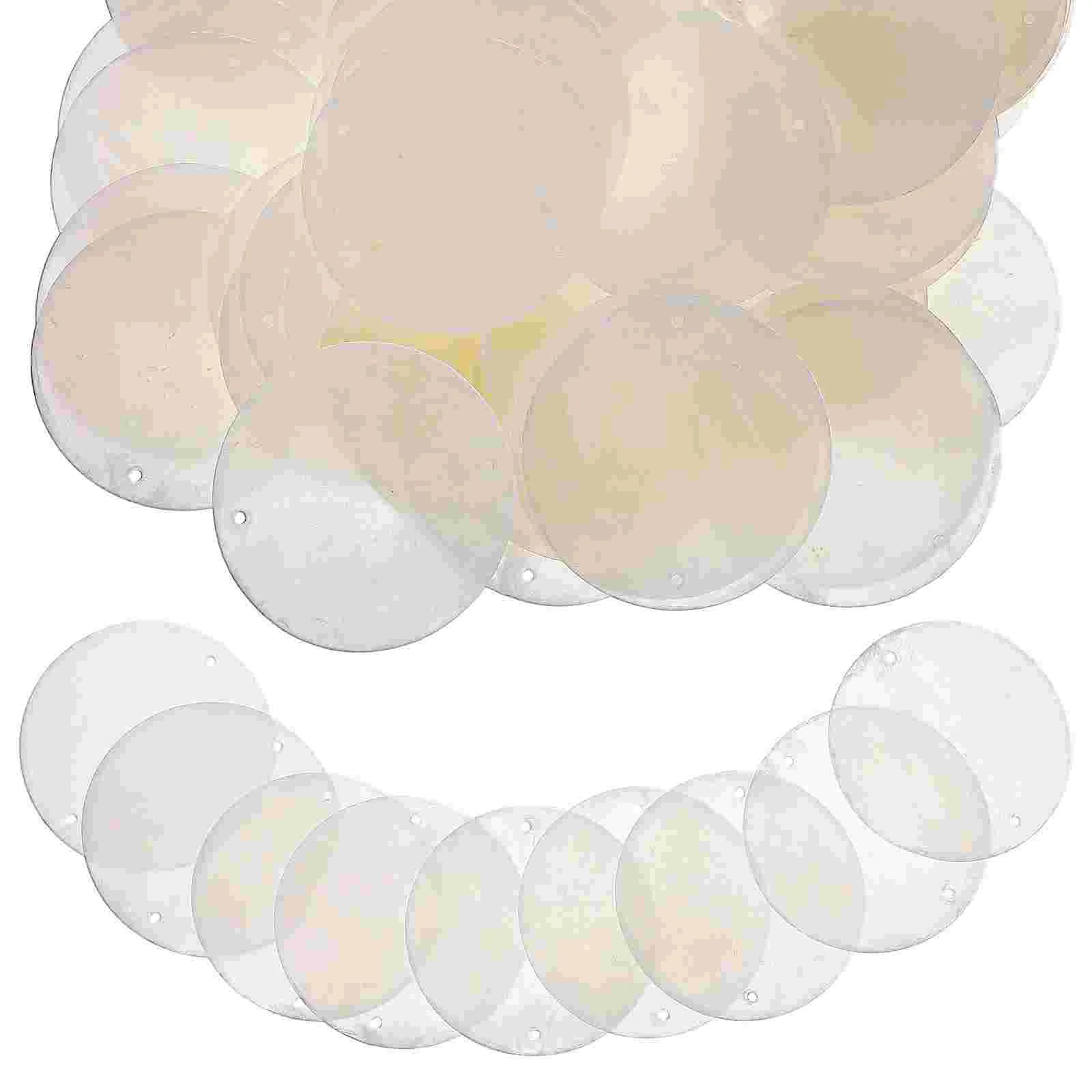 50 Pcs Circle Natural Shells Round for Crafting DIY Crafts Pendants Hanging Ornaments
50 Pcs Circle Natural Shells Round for Crafting DIY Crafts Pendants Hanging Ornaments