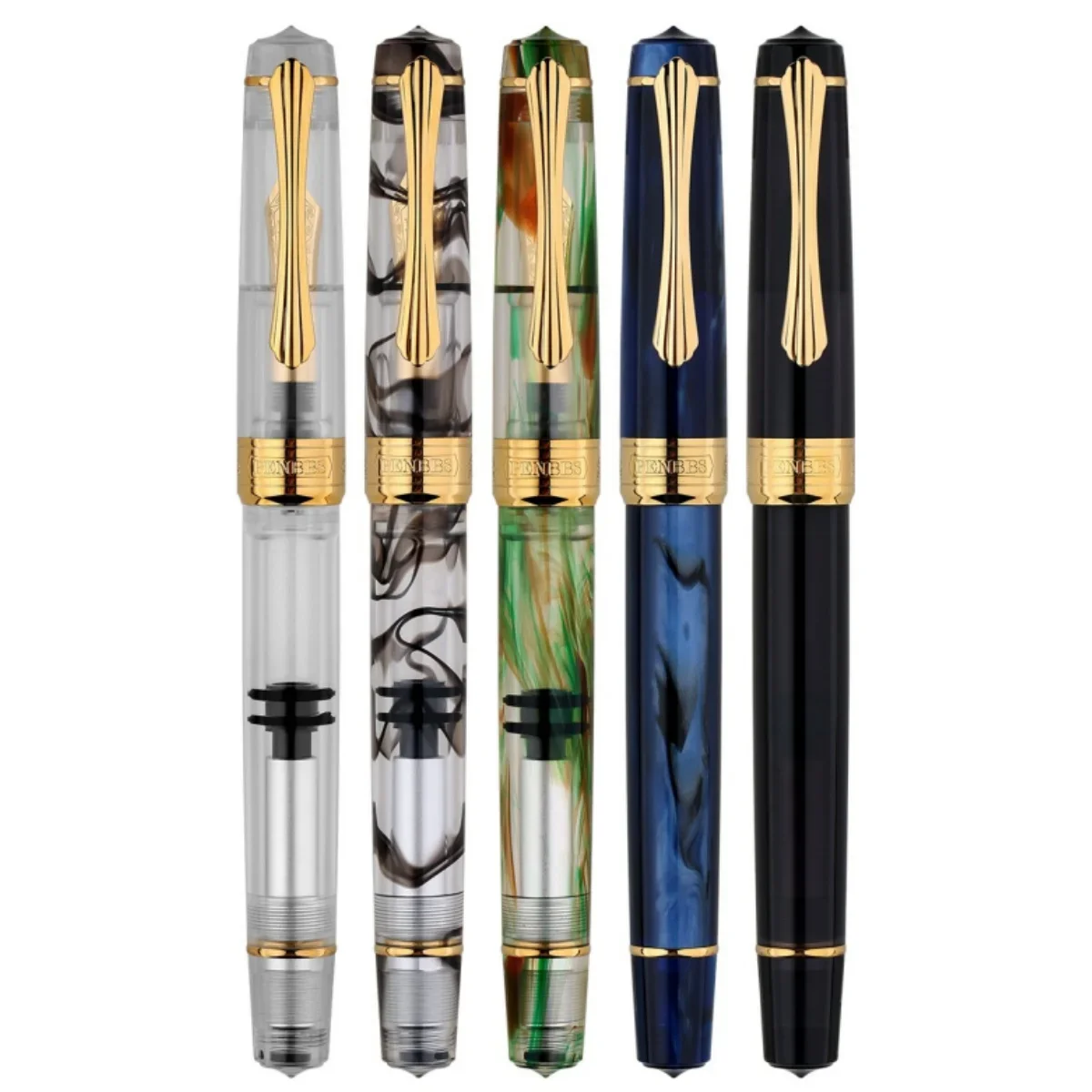 PENBBS 556, перьевая ручка с поршневым лезвием/круглым наконечником, впитывающая чернила, большая емкость, прозрачная акриловая подарочная ручка для делового письма
PENBBS 556, перьевая ручка с поршневым лезвием/круглым наконечником, впитывающая чернила, большая емкость, прозрачная акриловая подарочная ручка для делового письма