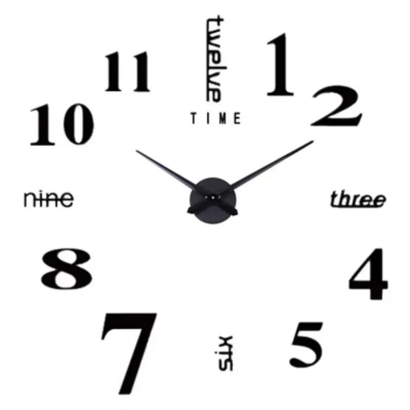 Novelty Modern Design Home Decoration Wall Sticker Clock 3D Frameless Large DIY Wall Clock
Novelty Modern Design Home Decoration Wall Sticker Clock 3D Frameless Large DIY Wall Clock