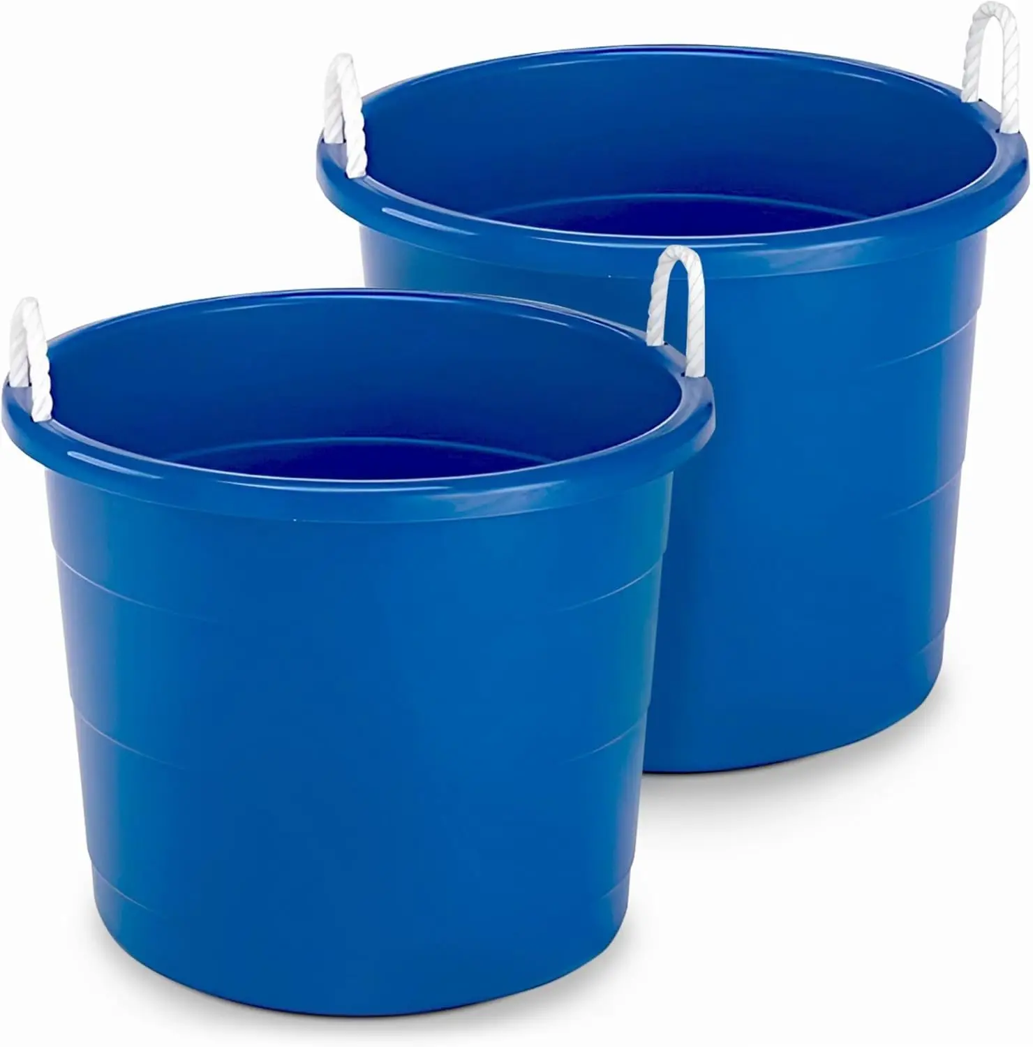 2-Pack Utility Tub, Large Plastic Storage Bucket with Rope Handles, 18 Gallon, Blue
2-Pack Utility Tub, Large Plastic Storage Bucket with Rope Handles, 18 Gallon, Blue