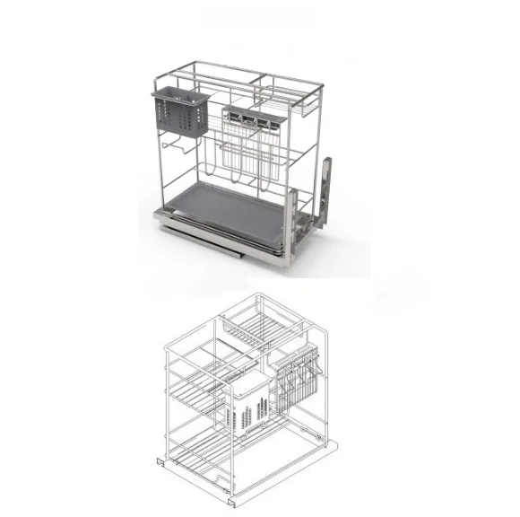 201 cabinet vertical basket kitchen wire basket drawer system, suitable for narrow spaces
201 cabinet vertical basket kitchen wire basket drawer system, suitable for narrow spaces