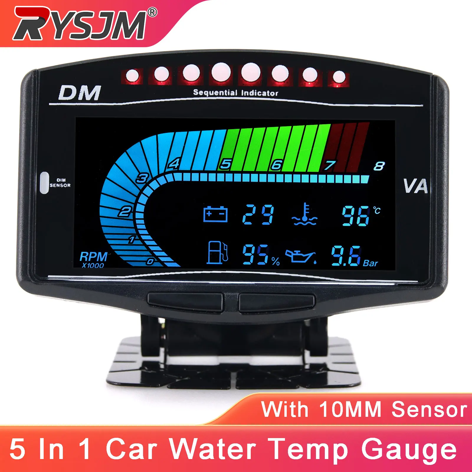 12V 24V Digital Meter Water Temp Gauge Universal LCD Oil Quantity Oil Pressure 8K RPM Tachometer Gauge Meter For Car Truck
12V 24V Digital Meter Water Temp Gauge Universal LCD Oil Quantity Oil Pressure 8K RPM Tachometer Gauge Meter For Car Truck