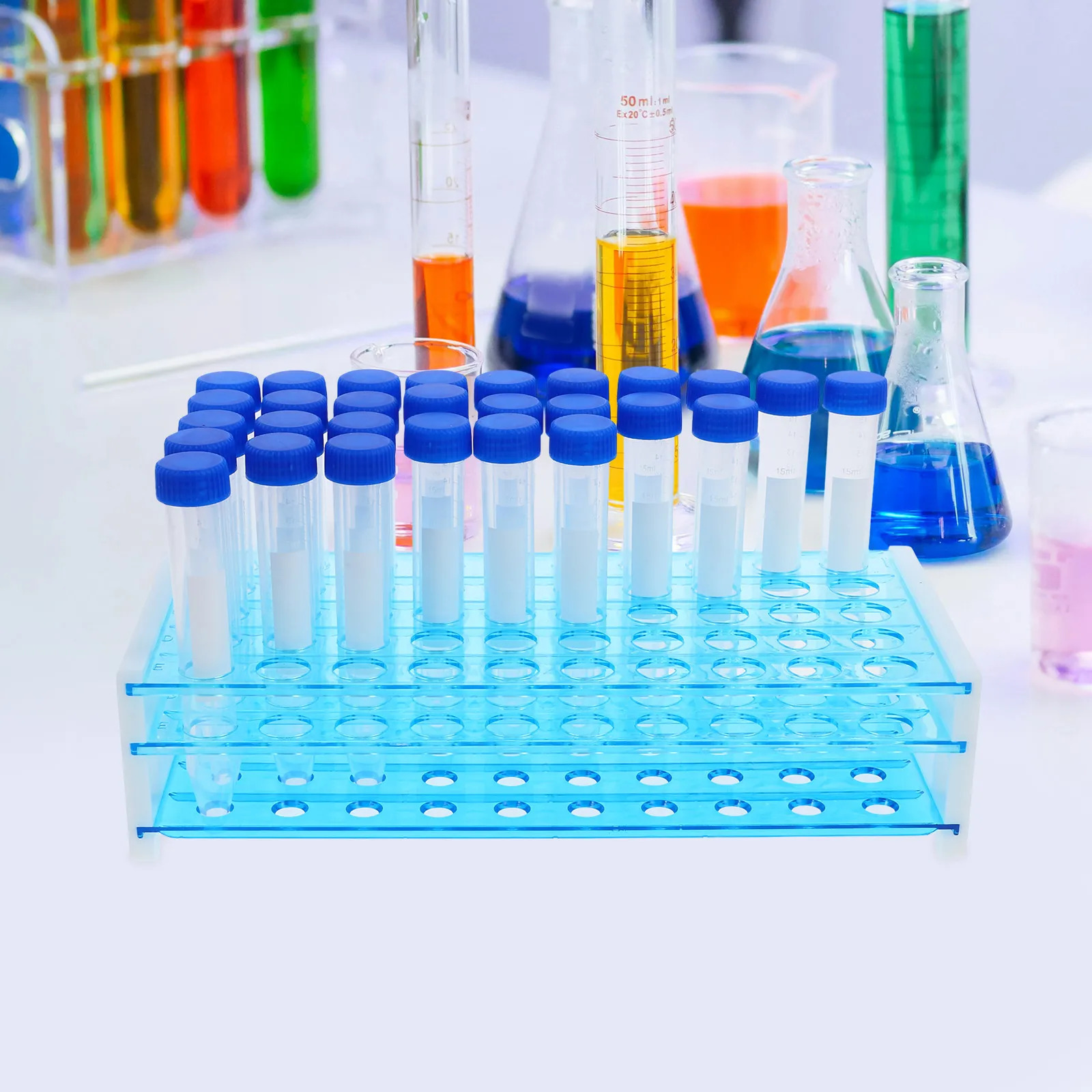 100 Pcs Tubes 15ml Laboratory Test Tube Rack Graduated Cylinder Blue Experiment High Quality Plastic Transparent
100 Pcs Tubes 15ml Laboratory Test Tube Rack Graduated Cylinder Blue Experiment High Quality Plastic Transparent