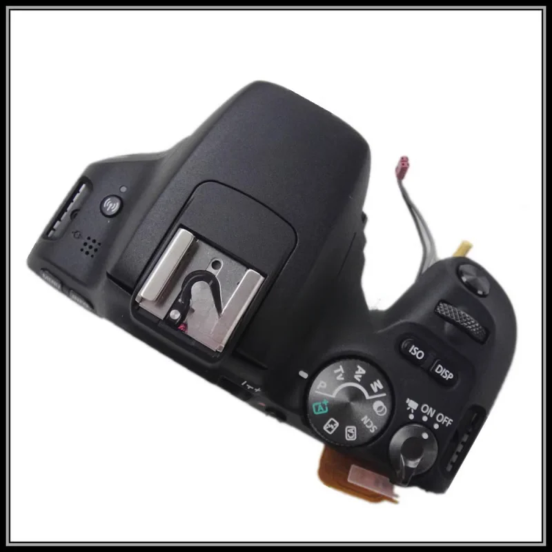 Original camera repair parts for Canon 200D first-generation top cover function dial to turn on the unit flash 
Original camera repair parts for Canon 200D first-generation top cover function dial to turn on the unit flash