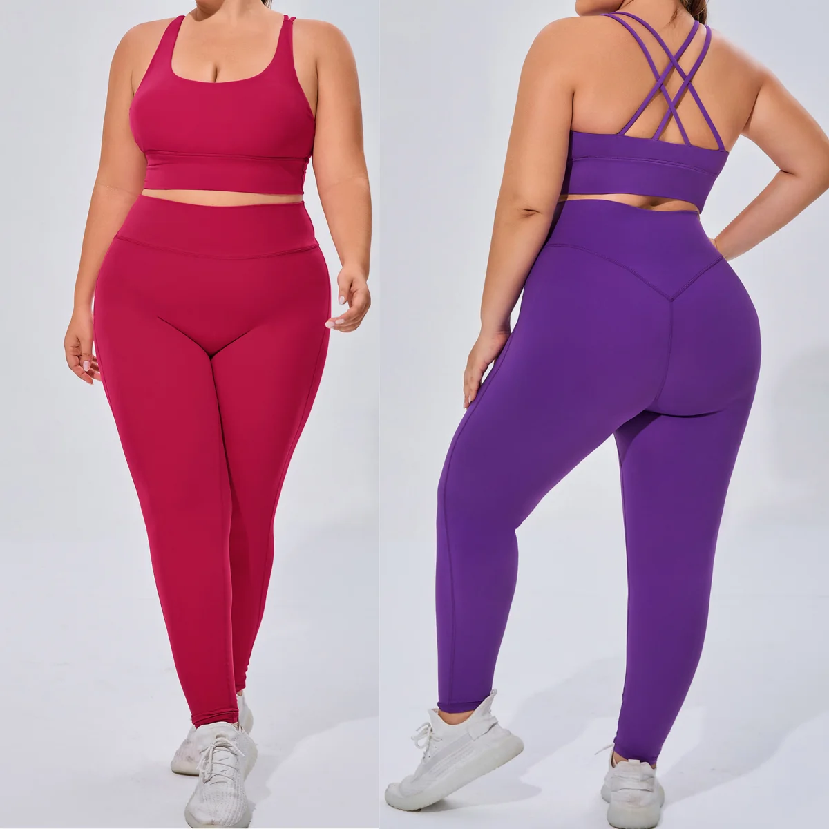 Plus Size 2 Piece Workout Set for Women Crisscross Back Sports Bra & High Waisted Butt Lifting Leggings Buttery Soft Yoga Outfit
Plus Size 2 Piece Workout Set for Women Crisscross Back Sports Bra & High Waisted Butt Lifting Leggings Buttery Soft Yoga Outfit