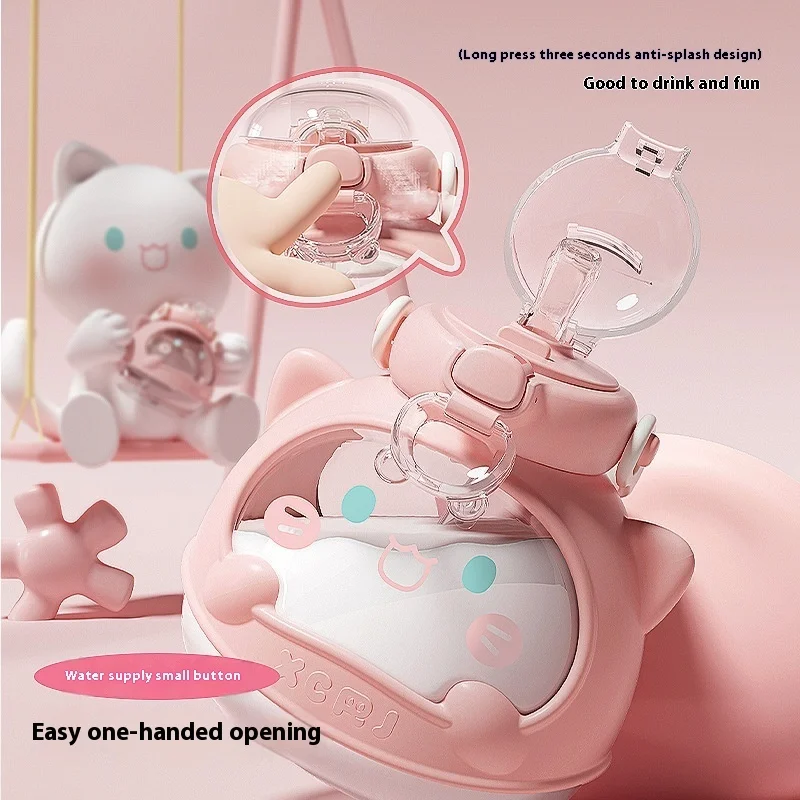 Creative 810ML Cute Cartoon Cat Drinking Straw Big Belly Cup Portable Men's and Women's Children's Anti Drop and Water Bottle
Creative 810ML Cute Cartoon Cat Drinking Straw Big Belly Cup Portable Men's and Women's Children's Anti Drop and Water Bottle