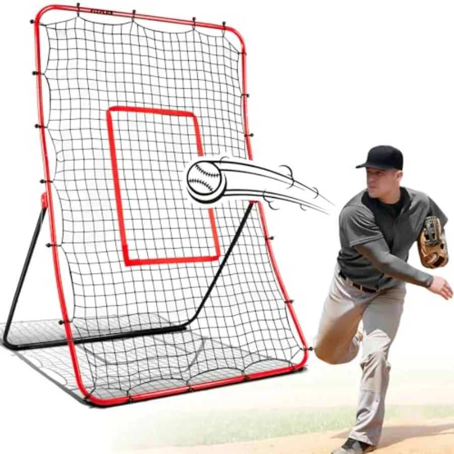 Durable Baseball Rebounder Net, 6x4 FT Pitchback Nets 5 Angles Simulate Grounder, Pop Fly, Line Drive, Softball Rebounders for
Durable Baseball Rebounder Net, 6x4 FT Pitchback Nets 5 Angles Simulate Grounder, Pop Fly, Line Drive, Softball Rebounders for