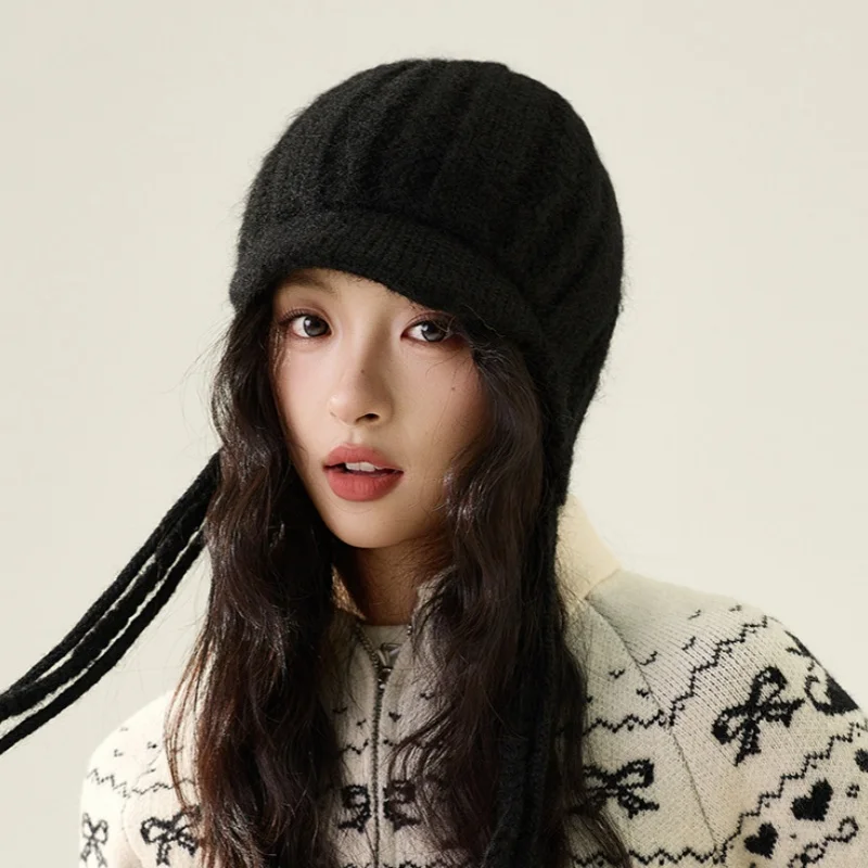 Уникальная вязаная шапка с витой косой, зимняя теплая вязаная шапка-ушанка с бахромой, универсальная шапка-бини
Уникальная вязаная шапка с витой косой, зимняя теплая вязаная шапка-ушанка с бахромой, универсальная шапка-бини