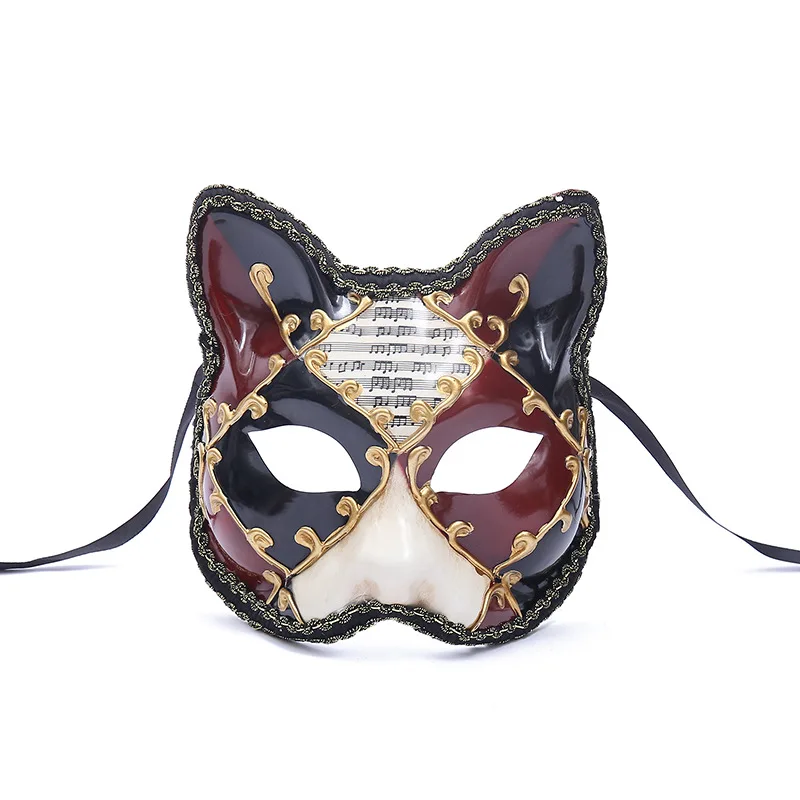 Retro Cute Music Cat Ear Style Italy Venetian Theater Half Face Funny Halloween Mask Masquerade Evening Prom Party Costume Prop
Retro Cute Music Cat Ear Style Italy Venetian Theater Half Face Funny Halloween Mask Masquerade Evening Prom Party Costume Prop